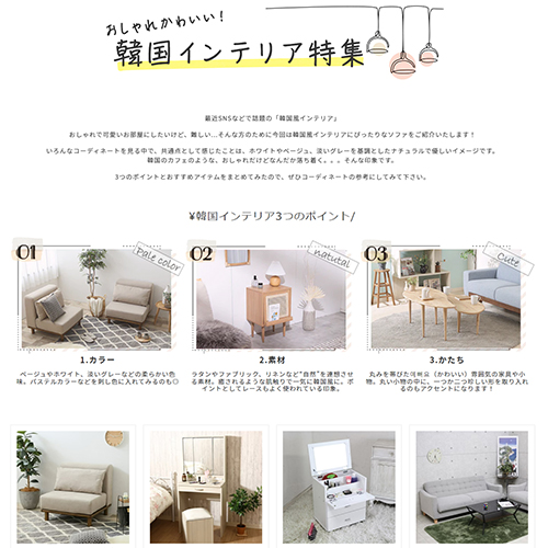 制作実績（韓国インテリア特集）